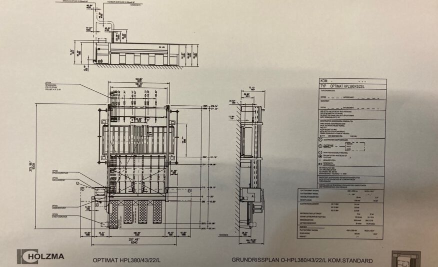 Plattenaufteilsäge mit Hubtischbeschickung HOLZMA Typ OPTIMAT HPL 380/43/22/L