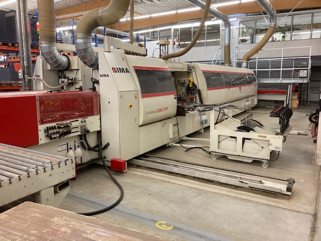 Doppelseitige Kantenanleimmaschine IMA Typ Combima/II/500/B/R3